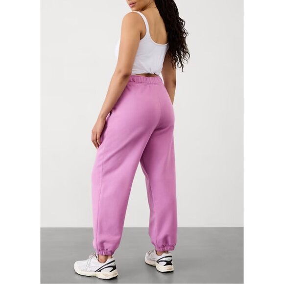Athleta PM Medium Forever Fleece High Rise Jogger Lotus Pink Petite Medium - Picture 5 of 5
